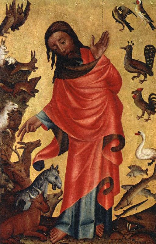 MASTER Bertram Creation of the Animals, panel from Grabow Altarpiece st Sweden oil painting art